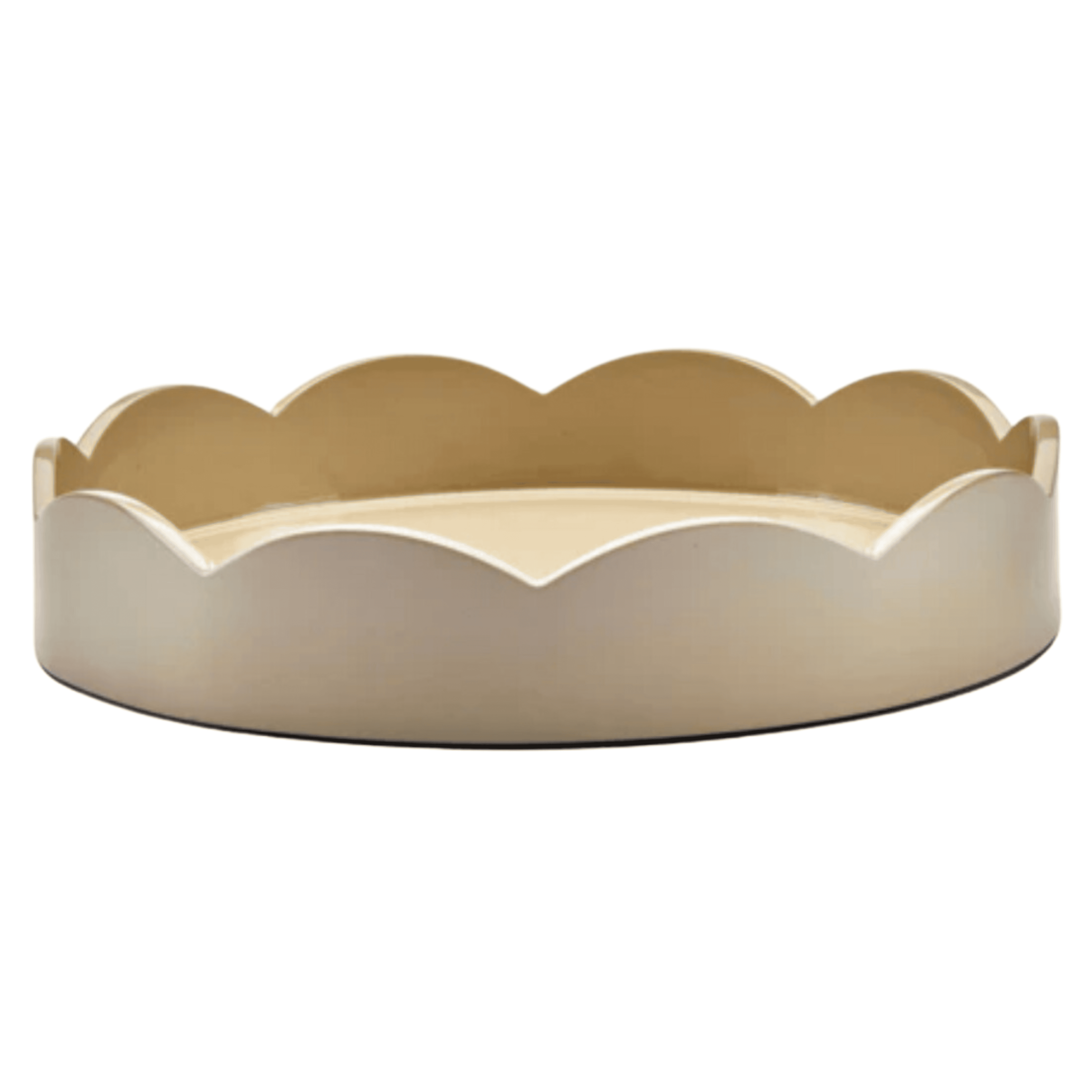 Addison Ross Cappuccino Small Round Scallop Tray
