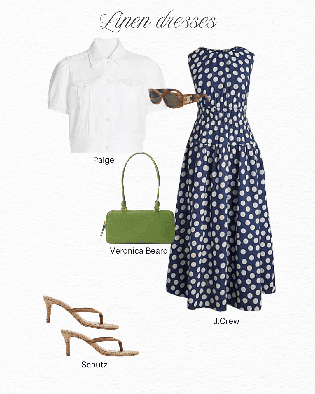 How to style a polka dot linen dress