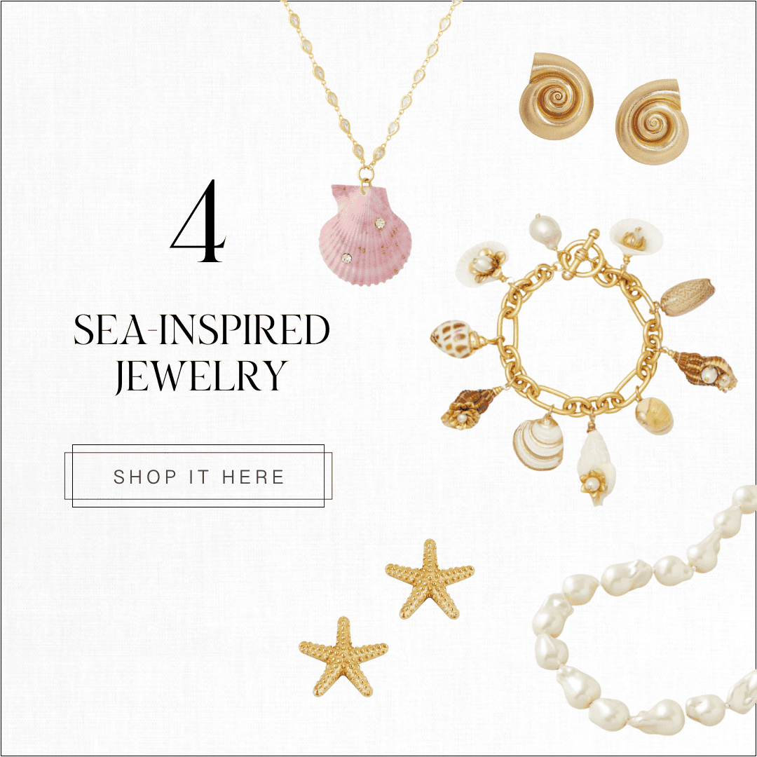 Sea shell jewelry, sea-inspired jewelery