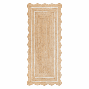 Scalloped edge rattan entry run