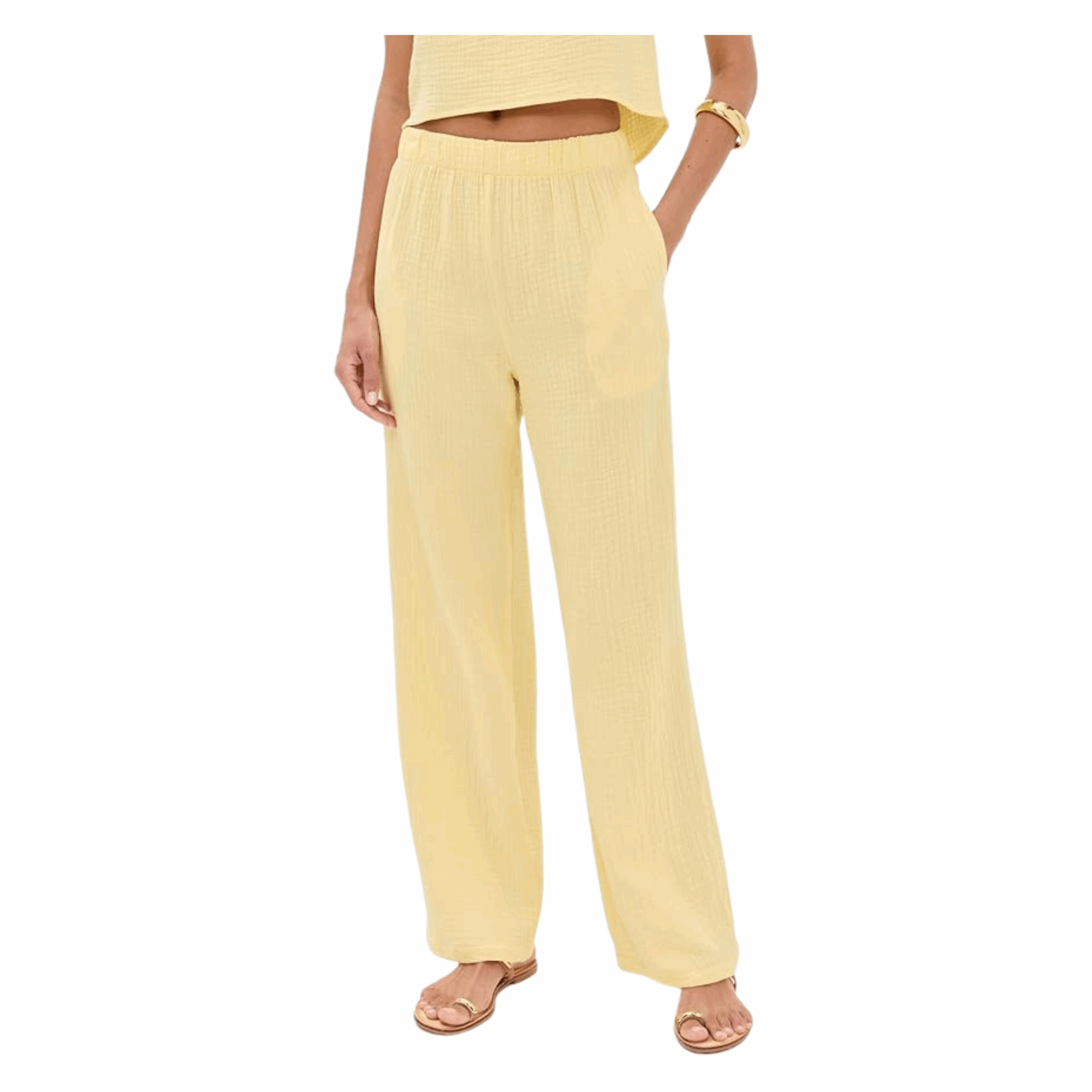 Butter Yellow gauze pant