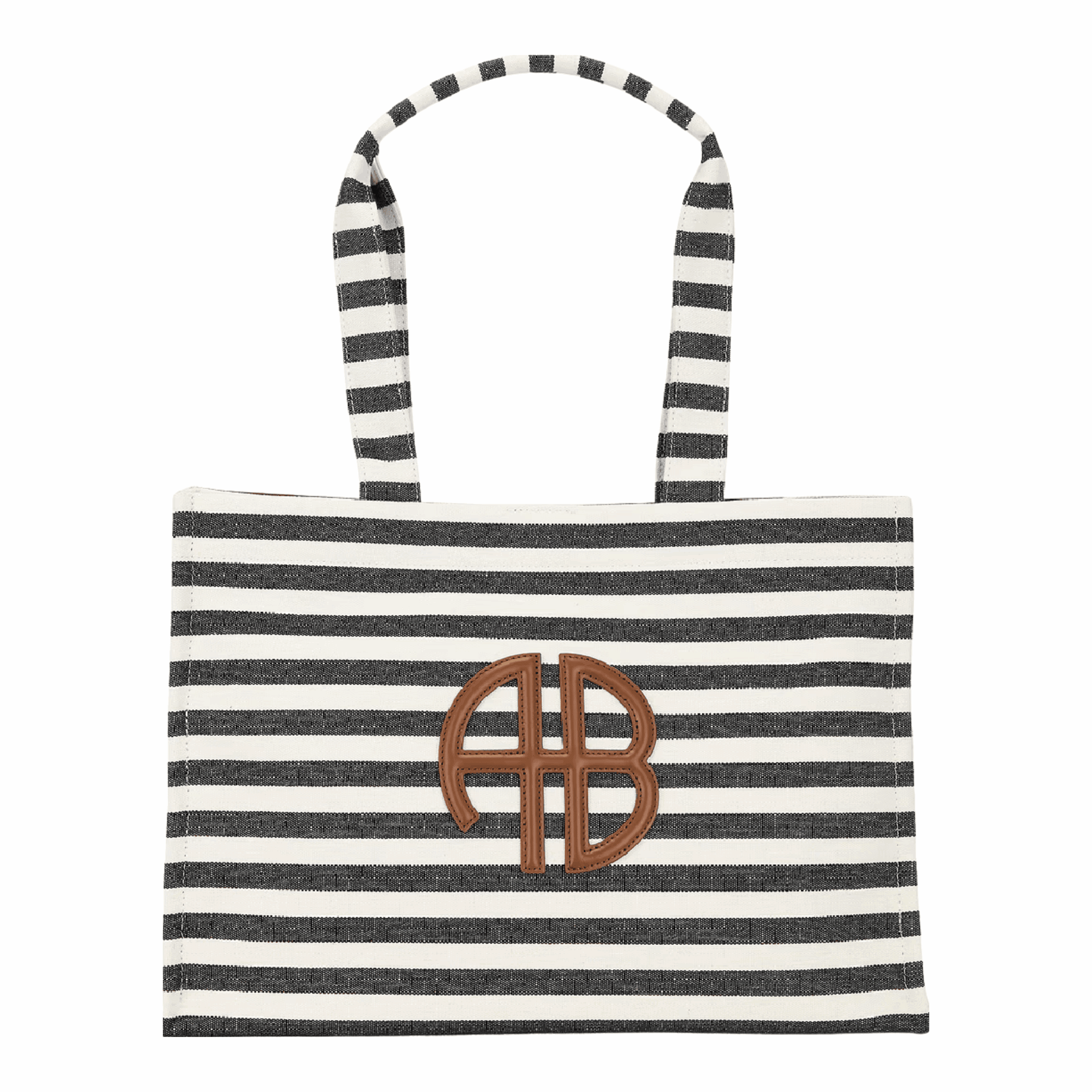 Anine bing striped tote bag with monogram