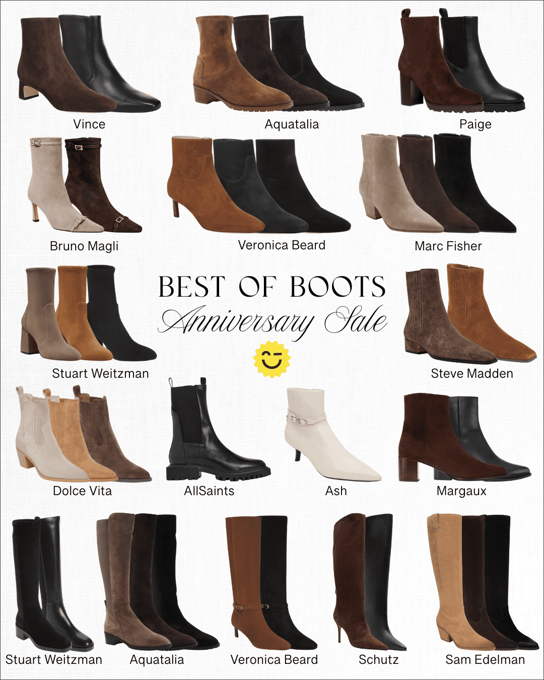 Nordstrom Anniversary Sale best of boots and booties - neutral black, suede, and leather